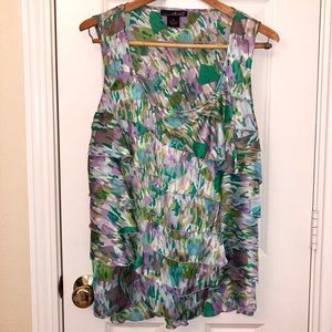 Willi Smith sleeveless Ruffle Top